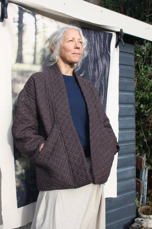 Big Pocket Jacket - Handloom Cotton Free Size