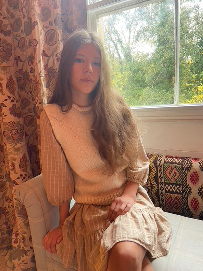 Hand knitted wool tank top