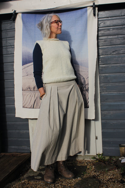 Hand knitted wool tank top