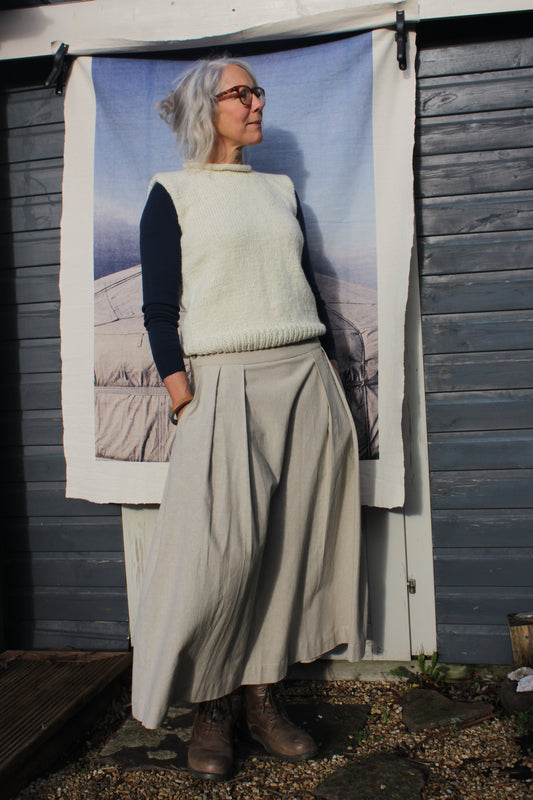 Hand knitted wool tank top
