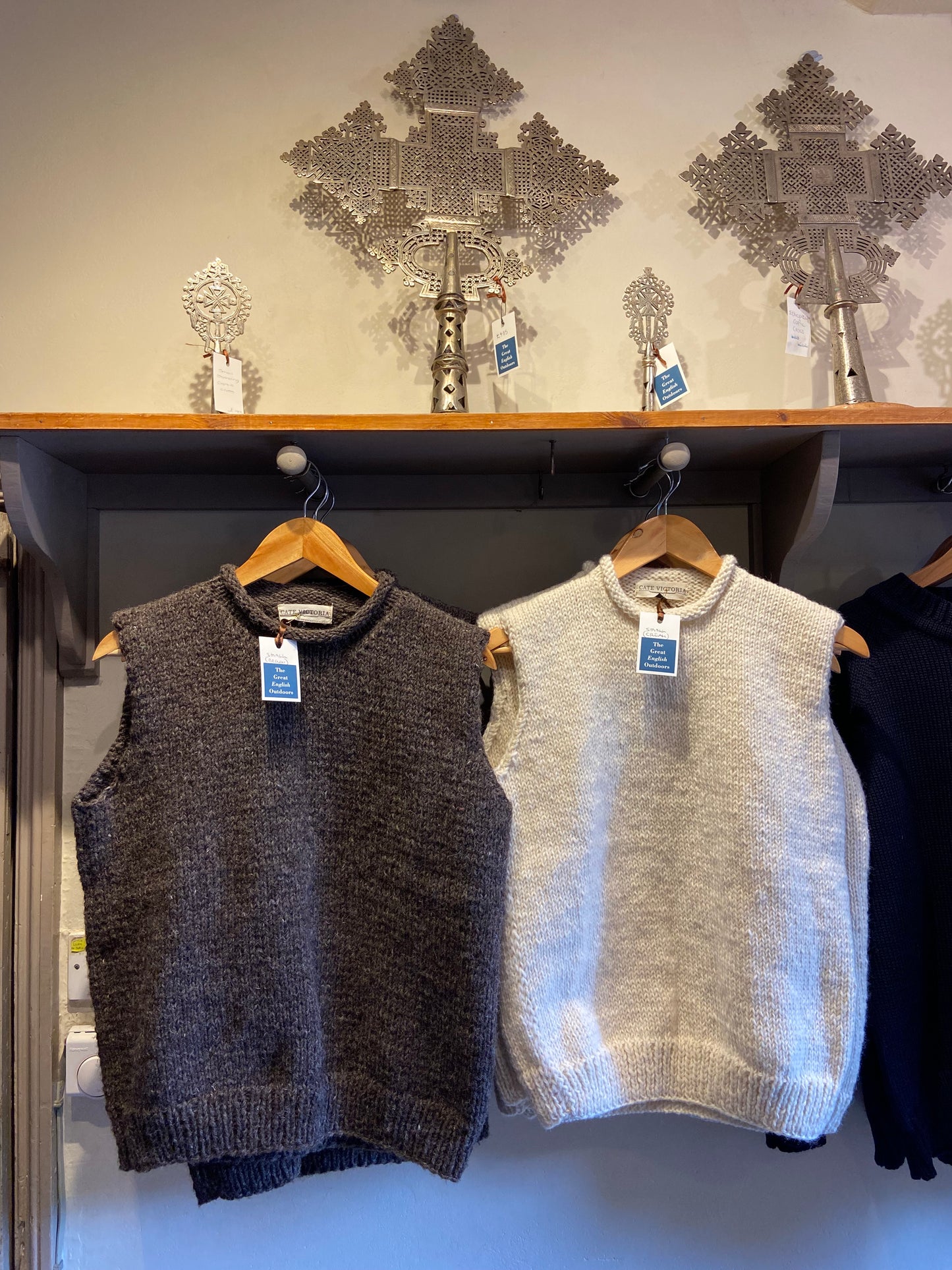 Hand knitted wool tank top